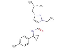 1-ethyl-3-isobutyl-N-[1-(4-methylphenyl)cyclopropyl]-1H-pyrazole-5-carboxamide