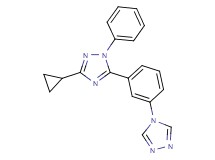 3-cyclopropyl-1-phenyl-5-[3-(4H-1,2,4-triazol-4-yl)phenyl]-1H-1,2,4-triazole