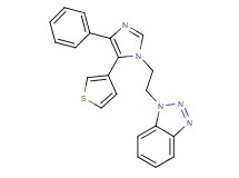 1-{2-[4-phenyl-5-(3-thienyl)-1H-imidazol-1-yl]ethyl}-1H-1,2,3-benzotriazole