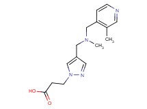 3-[4-({methyl[(3-methylpyridin-4-yl)methyl]amino}methyl)-1H-pyrazol-1-yl]propanoic acid