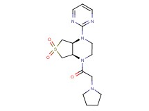 (4aR*,7aS*)-1-pyrimidin-2-yl-4-(pyrrolidin-1-ylacetyl)octahydrothieno[3,4-b]pyrazine 6,6-dioxide