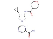 6-{(3S*,4R*)-3-cyclopropyl-4-[(tetrahydro-2H-pyran-4-ylcarbonyl)amino]-1-pyrrolidinyl}-2-pyrazinecarboxamide