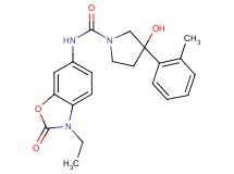 N-(3-ethyl-2-oxo-2,3-dihydro-1,3-benzoxazol-6-yl)-3-hydroxy-3-(2-methylphenyl)pyrrolidine-1-carboxamide
