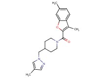 1-[(3,6-dimethyl-1-benzofuran-2-yl)carbonyl]-4-[(4-methyl-1H-pyrazol-1-yl)methyl]piperidine