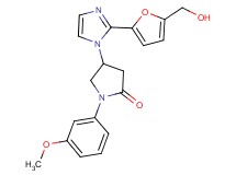 4-{2-[5-(hydroxymethyl)-2-furyl]-1H-imidazol-1-yl}-1-(3-methoxyphenyl)pyrrolidin-2-one