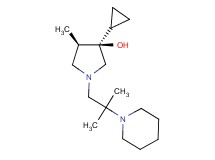 (3R*,4R*)-3-cyclopropyl-4-methyl-1-[2-methyl-2-(1-piperidinyl)propyl]-3-pyrrolidinol