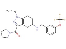 1-ethyl-3-(1-pyrrolidinylcarbonyl)-N-[3-(trifluoromethoxy)benzyl]-4,5,6,7-tetrahydro-1H-indazol-5-amine