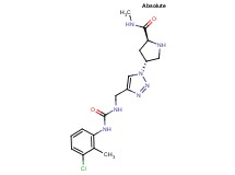 (4R)-4-{4-[({[(3-chloro-2-methylphenyl)amino]carbonyl}amino)methyl]-1H-1,2,3-triazol-1-yl}-N-methyl-L-prolinamide hydrochloride