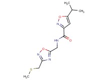 5-isopropyl-N-({3-[(methylthio)methyl]-1,2,4-oxadiazol-5-yl}methyl)-3-isoxazolecarboxamide