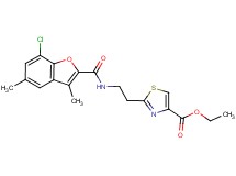 ethyl 2-(2-{[(7-chloro-3,5-dimethyl-1-benzofuran-2-yl)carbonyl]amino}ethyl)-1,3-thiazole-4-carboxylate