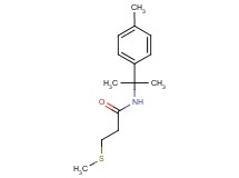 N-[1-methyl-1-(4-methylphenyl)ethyl]-3-(methylthio)propanamide