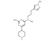 N,2-dimethyl-N-[3-(1-methyl-1H-pyrazol-4-yl)propyl]-6-piperidin-4-ylpyrimidin-4-amine