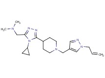 1-(5-{1-[(1-allyl-1H-pyrazol-4-yl)methyl]piperidin-4-yl}-4-cyclopropyl-4H-1,2,4-triazol-3-yl)-N,N-dimethylmethanamine