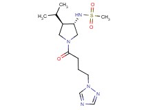 N-{(3S*,4R*)-4-isopropyl-1-[4-(1H-1,2,4-triazol-1-yl)butanoyl]-3-pyrrolidinyl}methanesulfonamide
