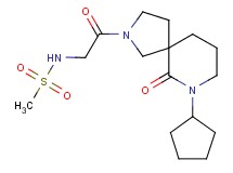 N-[2-(7-cyclopentyl-6-oxo-2,7-diazaspiro[4.5]dec-2-yl)-2-oxoethyl]methanesulfonamide