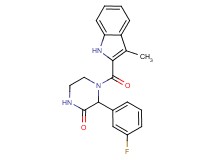 3-(3-fluorophenyl)-4-[(3-methyl-1H-indol-2-yl)carbonyl]piperazin-2-one