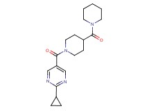 2-cyclopropyl-5-{[4-(1-piperidinylcarbonyl)-1-piperidinyl]carbonyl}pyrimidine