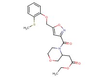 ethyl {4-[(5-{[2-(methylthio)phenoxy]methyl}-3-isoxazolyl)carbonyl]-3-morpholinyl}acetate