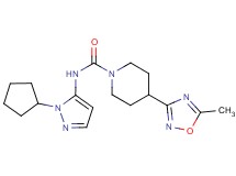 N-(1-cyclopentyl-1H-pyrazol-5-yl)-4-(5-methyl-1,2,4-oxadiazol-3-yl)piperidine-1-carboxamide