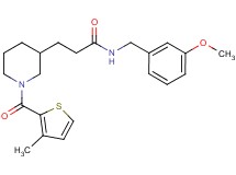 N-(3-methoxybenzyl)-3-{1-[(3-methyl-2-thienyl)carbonyl]-3-piperidinyl}propanamide