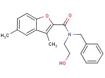 N-benzyl-N-(2-hydroxyethyl)-3,5-dimethyl-1-benzofuran-2-carboxamide