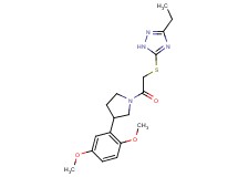 5-({2-[3-(2,5-dimethoxyphenyl)pyrrolidin-1-yl]-2-oxoethyl}thio)-3-ethyl-1H-1,2,4-triazole