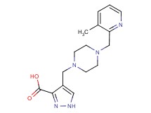 4-({4-[(3-methylpyridin-2-yl)methyl]piperazin-1-yl}methyl)-1H-pyrazole-3-carboxylic acid