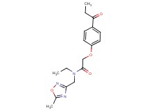 N-ethyl-N-[(5-methyl-1,2,4-oxadiazol-3-yl)methyl]-2-(4-propionylphenoxy)acetamide