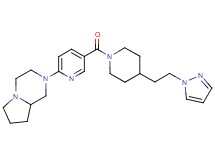 2-[5-({4-[2-(1H-pyrazol-1-yl)ethyl]-1-piperidinyl}carbonyl)-2-pyridinyl]octahydropyrrolo[1,2-a]pyrazine