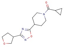 1-(cyclopropylcarbonyl)-4-[3-(tetrahydrofuran-3-yl)-1,2,4-oxadiazol-5-yl]piperidine