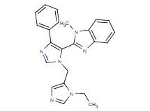 2-{1-[(1-ethyl-1H-imidazol-5-yl)methyl]-4-phenyl-1H-imidazol-5-yl}-1-methyl-1H-benzimidazole