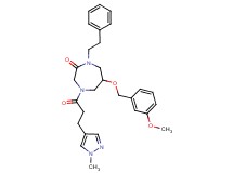 6-[(3-methoxybenzyl)oxy]-4-[3-(1-methyl-1H-pyrazol-4-yl)propanoyl]-1-(2-phenylethyl)-1,4-diazepan-2-one