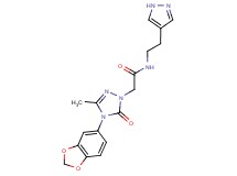 2-[4-(1,3-benzodioxol-5-yl)-3-methyl-5-oxo-4,5-dihydro-1H-1,2,4-triazol-1-yl]-N-[2-(1H-pyrazol-4-yl)ethyl]acetamide