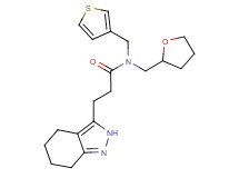 N-(tetrahydrofuran-2-ylmethyl)-3-(4,5,6,7-tetrahydro-2H-indazol-3-yl)-N-(3-thienylmethyl)propanamide