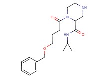 1-[4-(benzyloxy)butanoyl]-N-cyclopropyl-2-piperazinecarboxamide