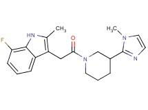 7-fluoro-2-methyl-3-{2-[3-(1-methyl-1H-imidazol-2-yl)-1-piperidinyl]-2-oxoethyl}-1H-indole