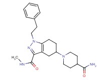5-[4-(aminocarbonyl)-1-piperidinyl]-N-methyl-1-(2-phenylethyl)-4,5,6,7-tetrahydro-1H-indazole-3-carboxamide