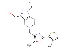 (1-ethyl-5-{[5-methyl-2-(3-methyl-2-thienyl)-1,3-oxazol-4-yl]methyl}-4,5,6,7-tetrahydro-1H-pyrazolo[4,3-c]pyridin-3-yl)methanol