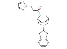 (1S*,5R*)-3-(2,3-dihydro-1H-inden-2-yl)-6-[3-(1H-pyrazol-1-yl)propanoyl]-3,6-diazabicyclo[3.2.2]nonane