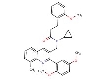 N-cyclopropyl-N-{[2-(2,5-dimethoxyphenyl)-8-methyl-3-quinolinyl]methyl}-3-(2-methoxyphenyl)propanamide