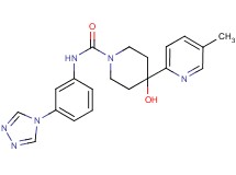 4-hydroxy-4-(5-methylpyridin-2-yl)-N-[3-(4H-1,2,4-triazol-4-yl)phenyl]piperidine-1-carboxamide