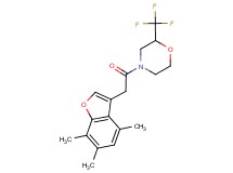 2-(trifluoromethyl)-4-[(4,6,7-trimethyl-1-benzofuran-3-yl)acetyl]morpholine