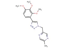 2-methyl-5-{[4-(2,3,4-trimethoxyphenyl)-1H-1,2,3-triazol-1-yl]methyl}pyrazine