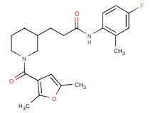 3-[1-(2,5-dimethyl-3-furoyl)-3-piperidinyl]-N-(4-fluoro-2-methylphenyl)propanamide