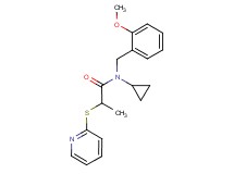 N-cyclopropyl-N-(2-methoxybenzyl)-2-(pyridin-2-ylthio)propanamide