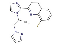 8-fluoro-2-{1-[1-methyl-2-(1H-pyrazol-1-yl)ethyl]-1H-imidazol-2-yl}quinoline