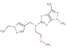 N-[(1-ethyl-1H-pyrazol-4-yl)methyl]-N-(2-methoxyethyl)-1,3-dimethyl-1H-pyrazolo[3,4-d][1,3]thiazol-5-amine