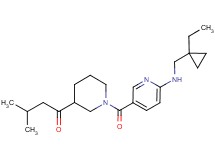 1-{1-[(6-{[(1-ethylcyclopropyl)methyl]amino}pyridin-3-yl)carbonyl]piperidin-3-yl}-3-methylbutan-1-one