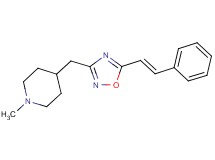 1-methyl-4-({5-[(E)-2-phenylvinyl]-1,2,4-oxadiazol-3-yl}methyl)piperidine