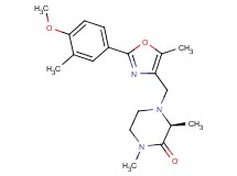 (3S)-4-{[2-(4-methoxy-3-methylphenyl)-5-methyl-1,3-oxazol-4-yl]methyl}-1,3-dimethyl-2-piperazinone